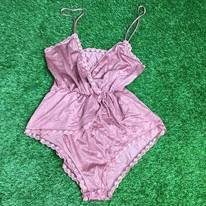 Vintage Avon Fashions Lingerie Teddy Mauve Pink S